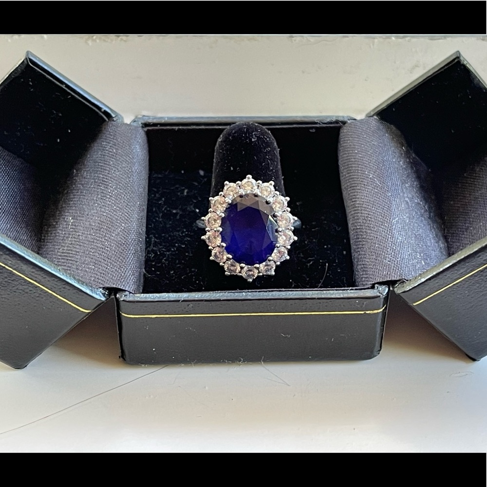 Princess Diana Replica ring - SS ring with platinum plating. CZ ring